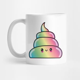 Funny Cute Rainbow Poop Emoji Mug